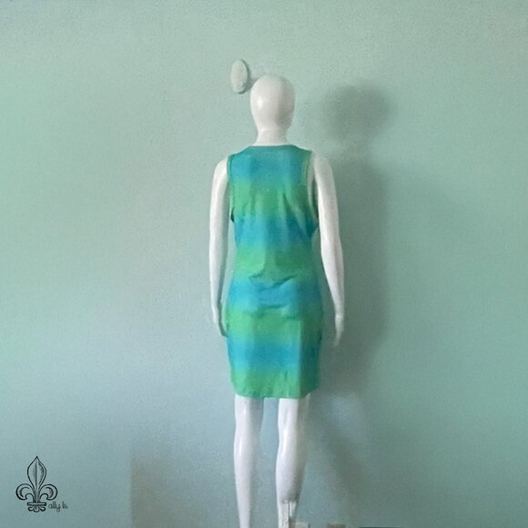 💚Blue/Green Ribbed Dress💚 - Picture 4 of 8